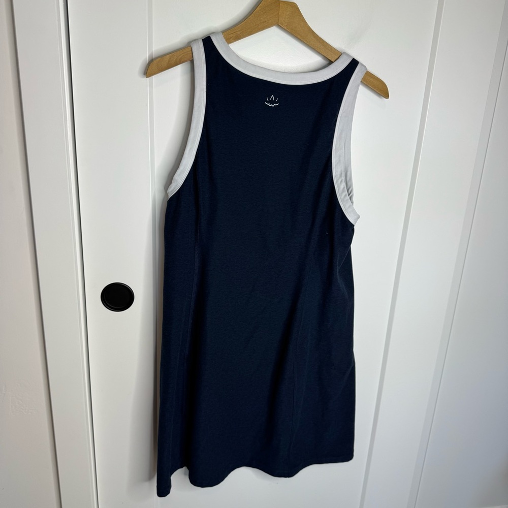 Beyond Yoga Spacedye Outlines Nocturnal Navy White Mini Athletic Dress Size XL - Picture 4 of 5